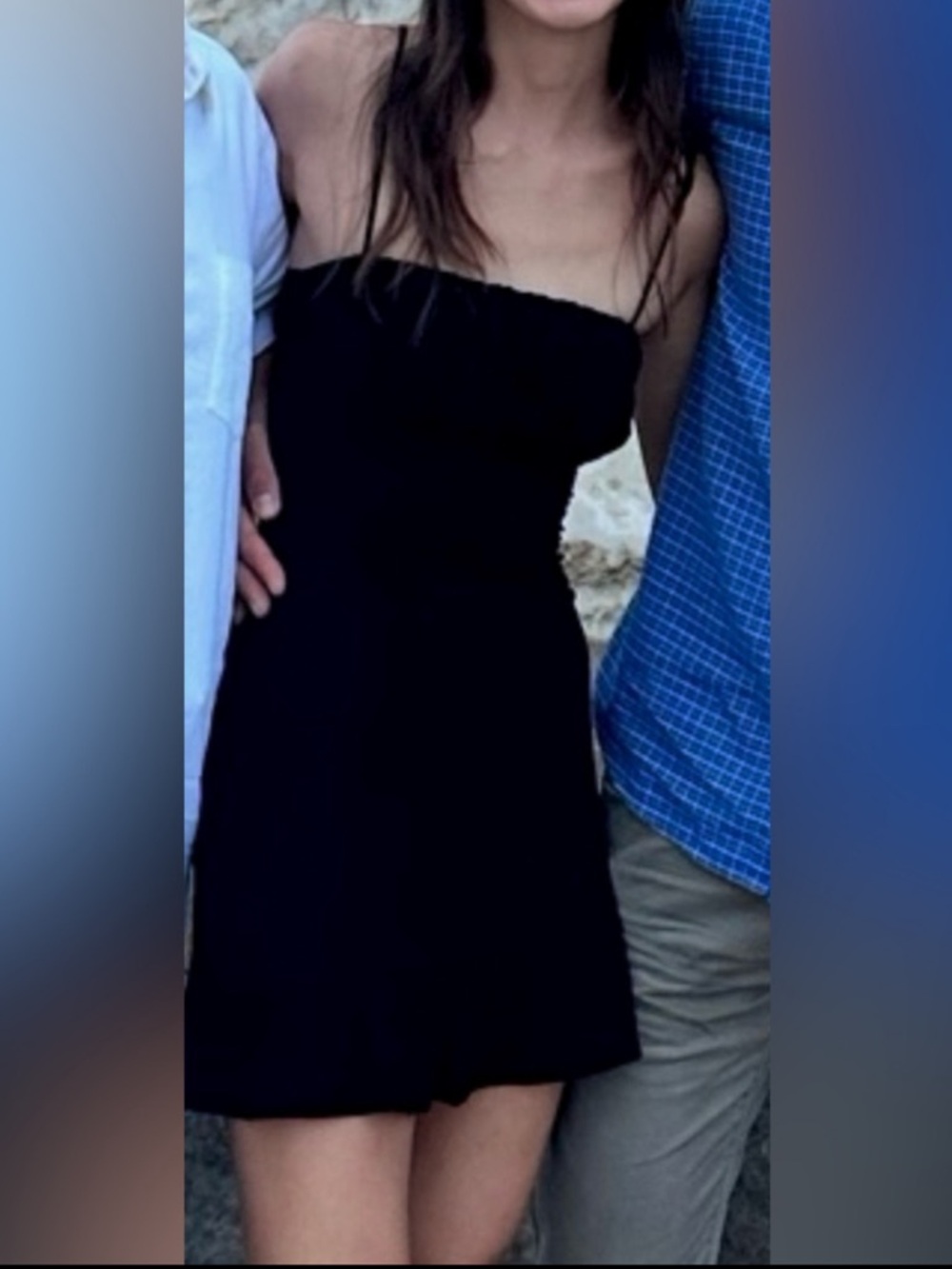 Reformation Black Mini Dress with Ruffle